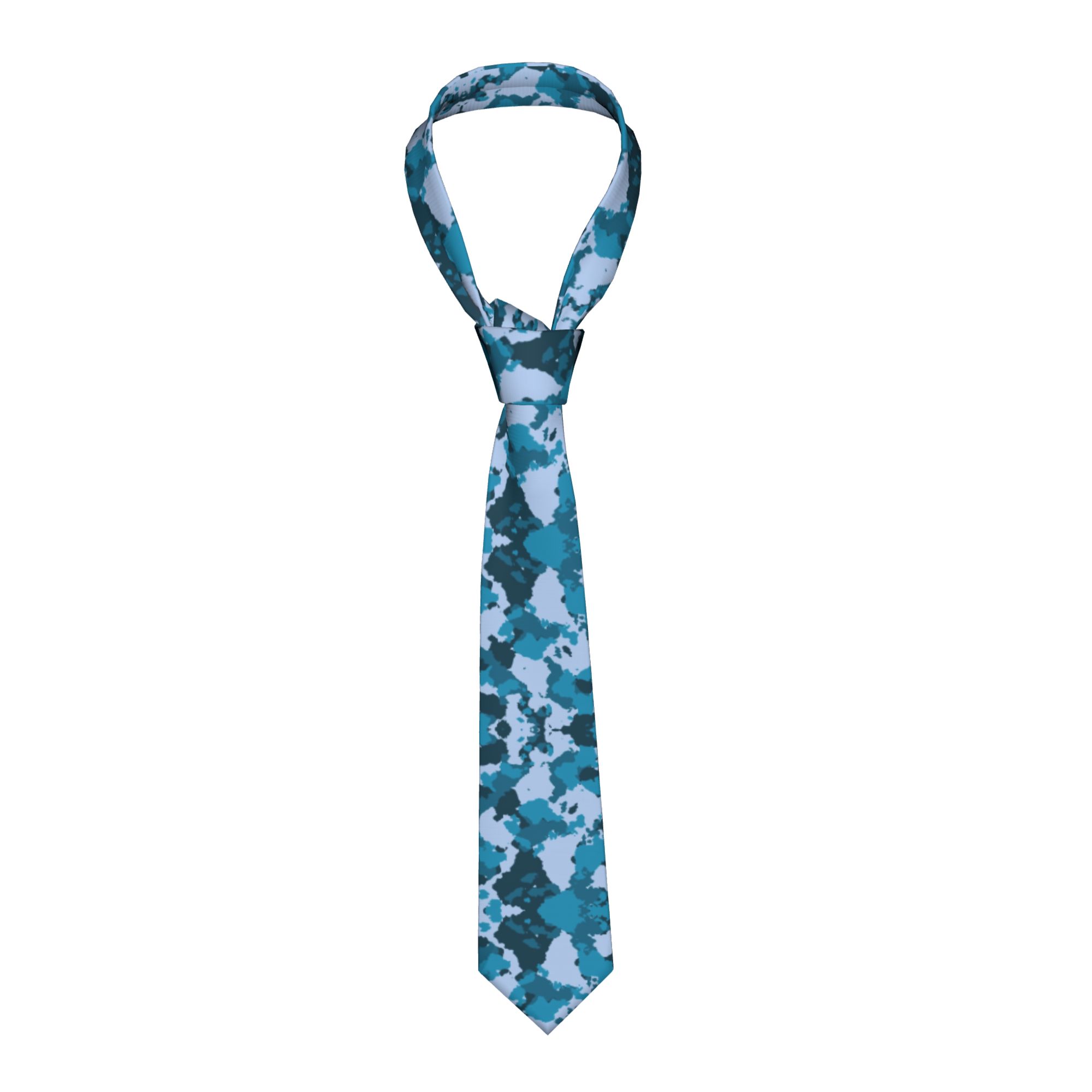 Men Accessories For Wedding - Kamuflaj Erkek Kravatları İnce Polyester 8