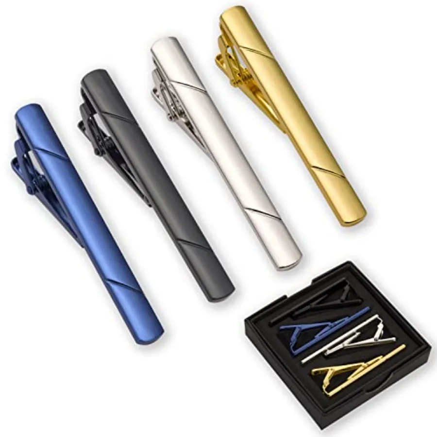 Men Accessories Gift Box - Erkekler için 4 adet kravat iğnesi,