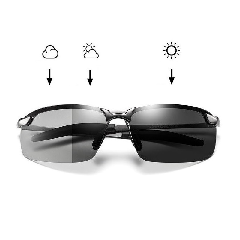 Sunglasses Polarized Men - Klasik Fotokromik Güneş Gözlüğü Erkekler Polarize