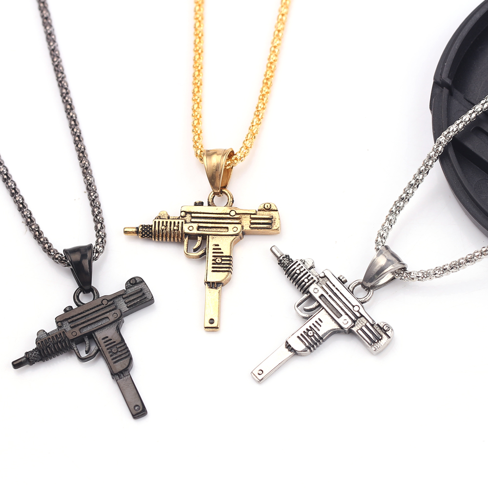 Punk Uzi Tabanca Makineli Tüfe - Men Accessories Pendant incelemesi ve fiyatı