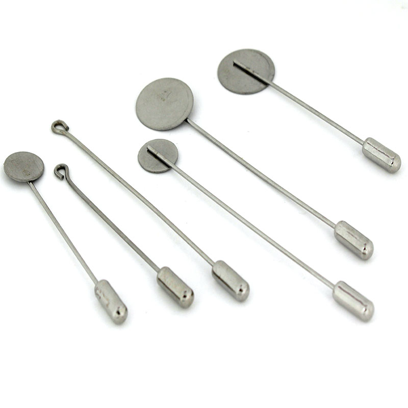 10 adet/grup 10 15mm Paslanmaz - Men Accessories Brooch incelemesi ve fiyatı