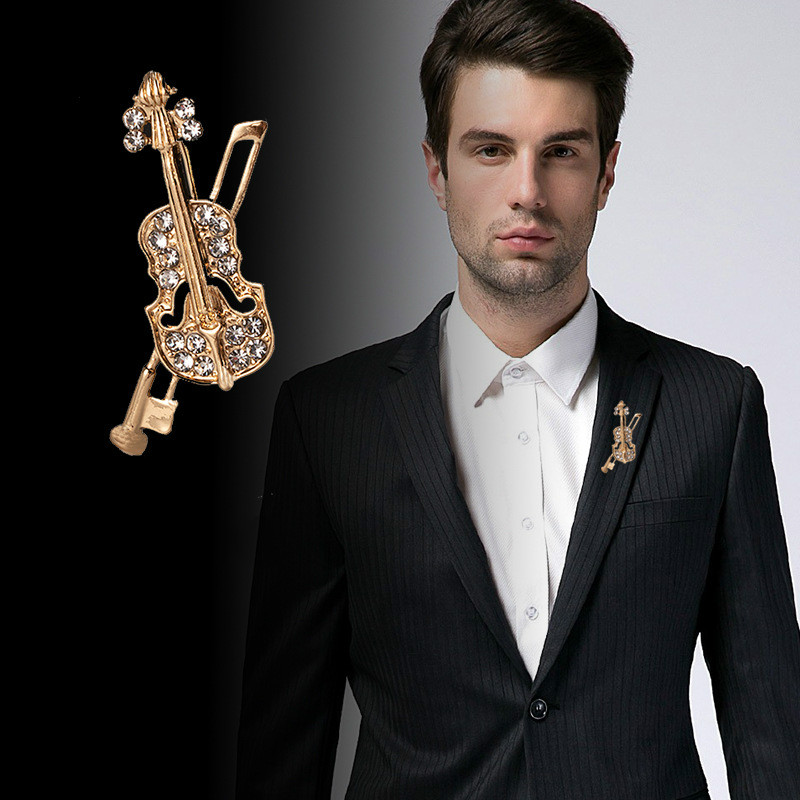 Kristal Keman Broş Takı Lüks M - Men Accessories Brooch incelemesi ve fiyatı