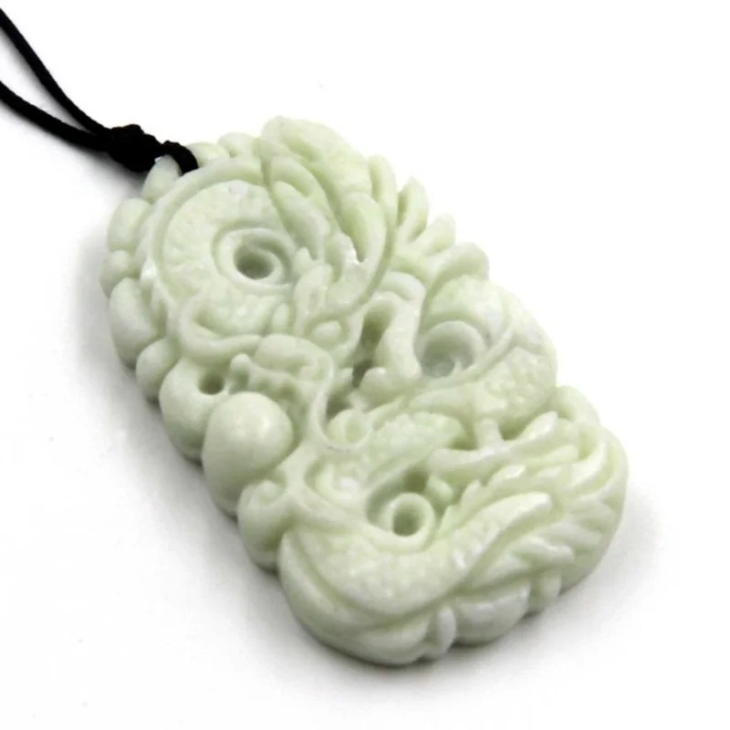 Doğal Beyaz yeşim Ejderha Phoe - Men Accessories Pendant incelemesi ve fiyatı