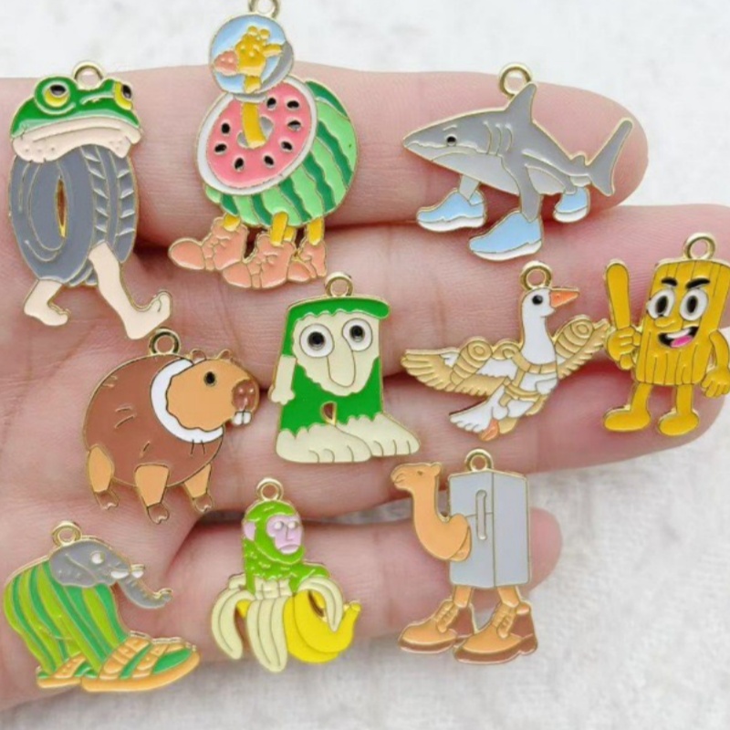 10 adet Yaratıcı Alaşım Yağlı  - Men Accessories Pendant incelemesi ve fiyatı