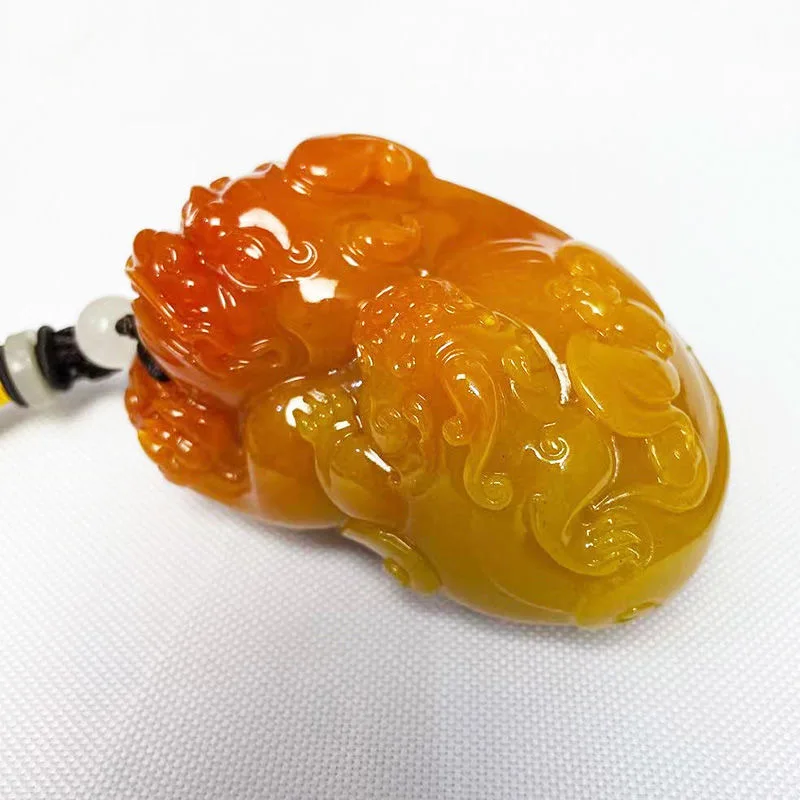Doğal Huang Longyu Pixiu kolye - Men Accessories Pendant incelemesi ve fiyatı